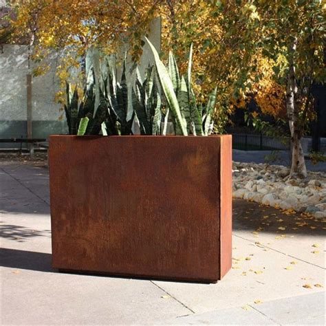 china outdoor metal planter boxes|rectangular metal planter box.